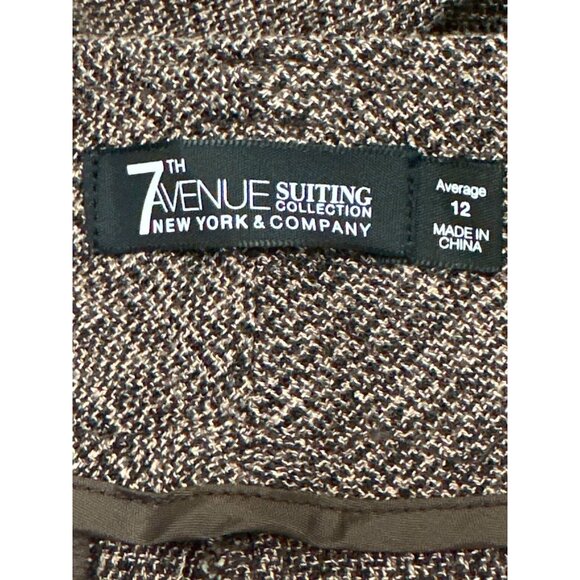 7th Avenue Size 12 Tweed Trousers Flared Leg Tailored Work Pants Boss Energy - Picture 8 of 12